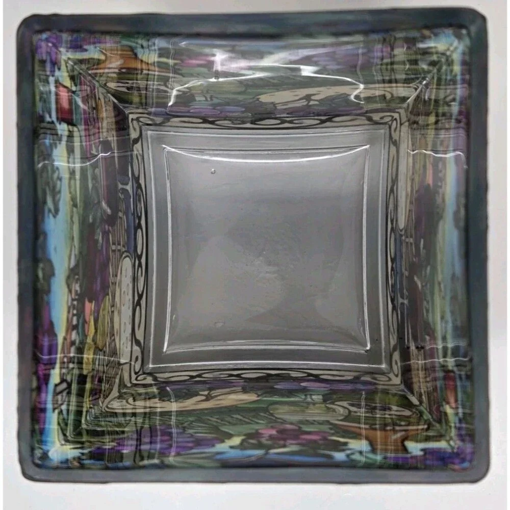 Amia Studios Wine Country Stained Glass Vase 6x4